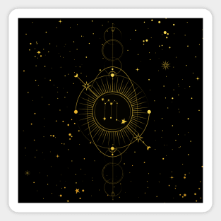 Cosmic Scorpio Gold Texture Sticker